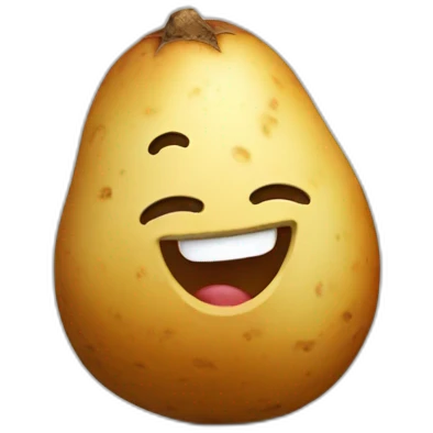 a laughing potato emoji