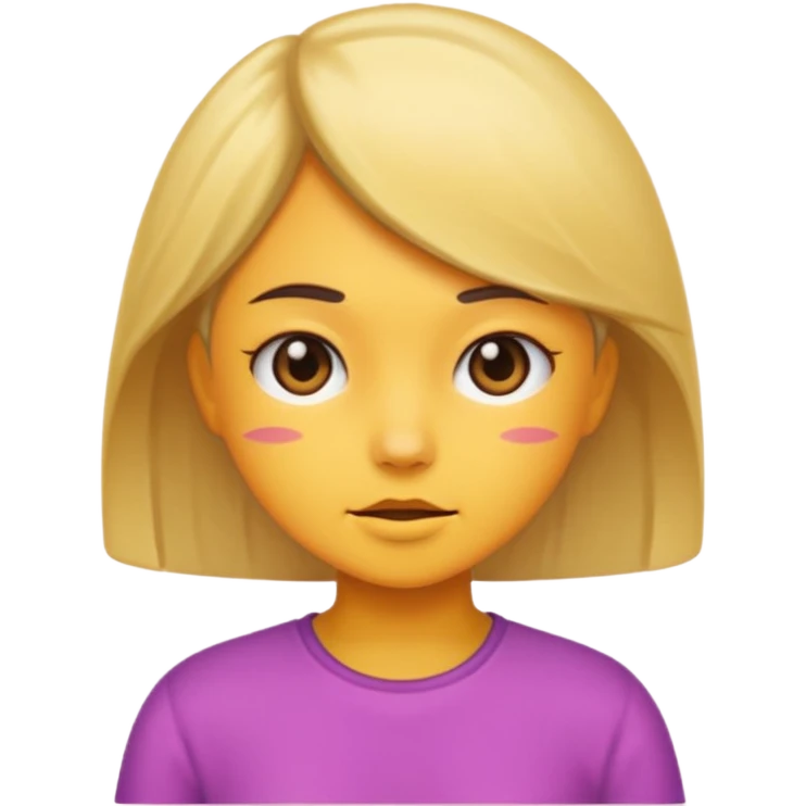 Short tempered girl emoji