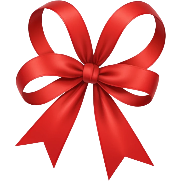 single red ribbon, neatly tied bow, isolated on white background, high detail, soft natural lighting, no text, no watermark --ar 1:1 --v 6
 emoji