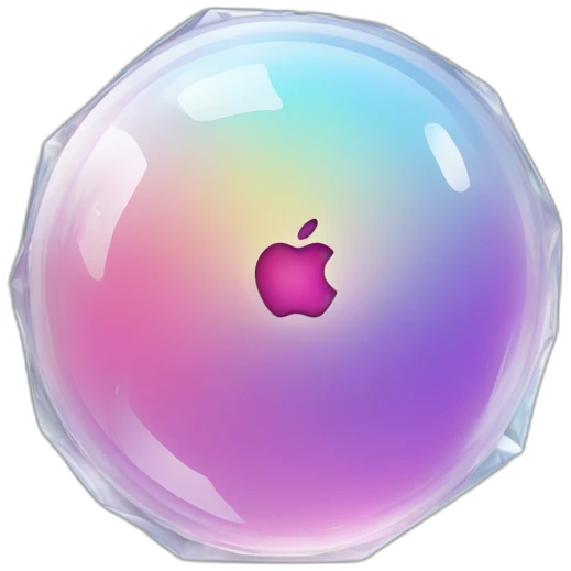 macbook in a crystal bubble emoji