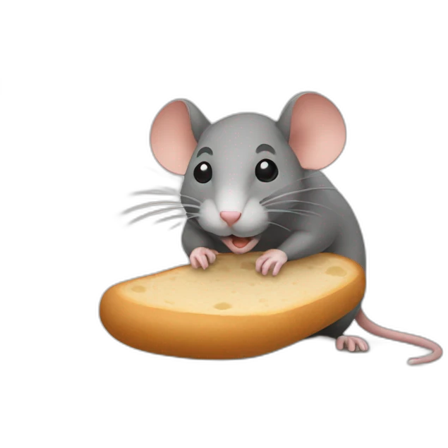Rat with bread emoji