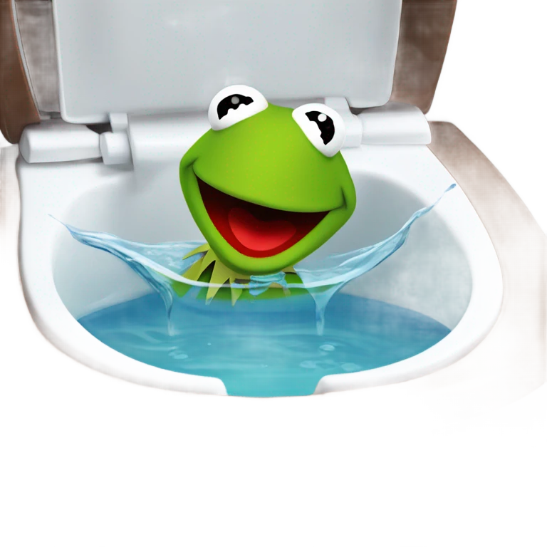 kermit head in toilet emoji