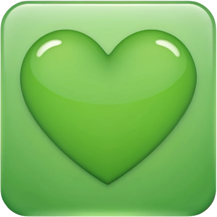 light dark green heart emoji with sharp edges  emoji