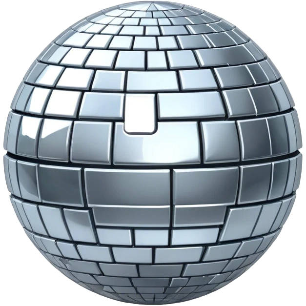 Chrome disco ball emoji