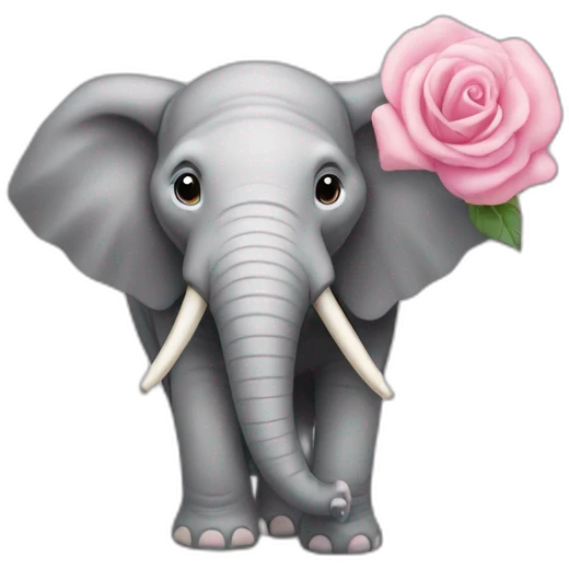 Éléphant rose emoji