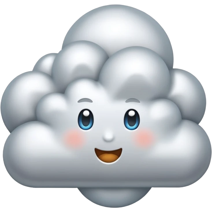 Silver cloud emoji