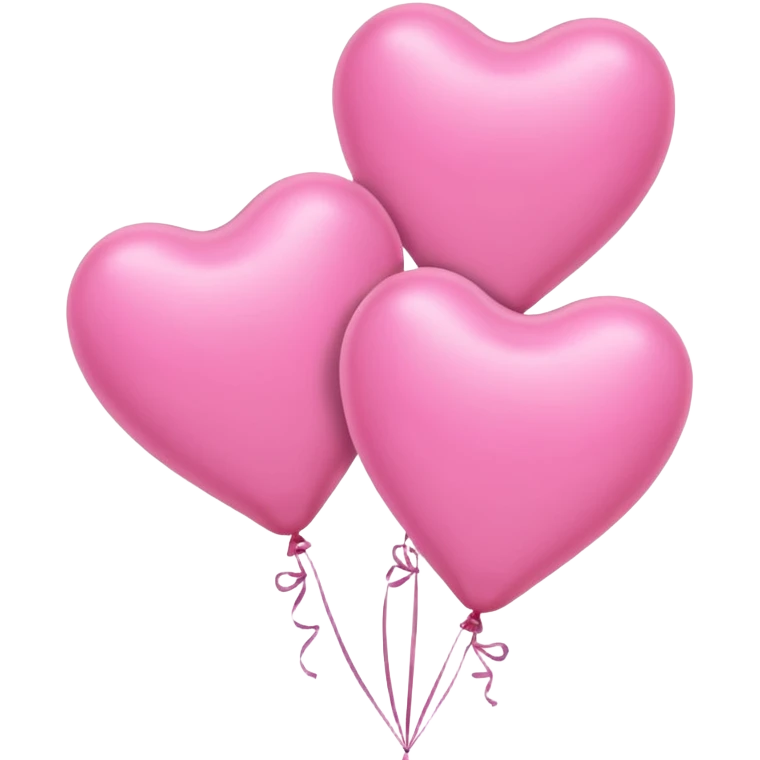 pink heart balloons emoji