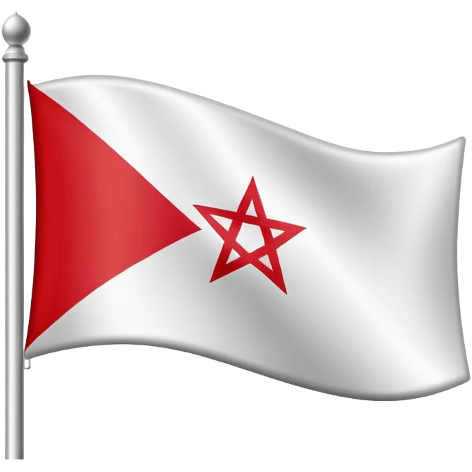 moroccan flag without color and only using lines emoji