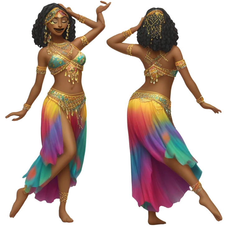 Woman belly dance emoji
