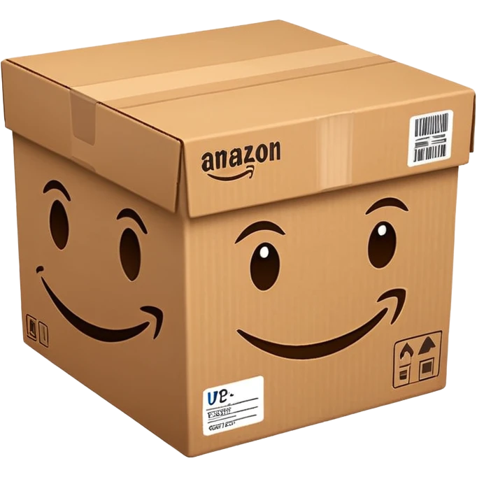 AMAZON BOX WITH UPC CODE emoji