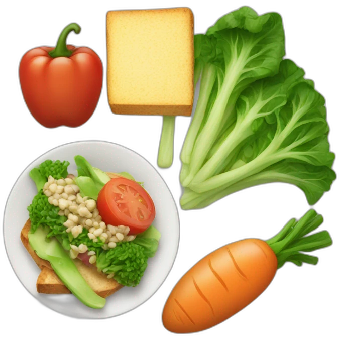 vegeterian lunch emoji