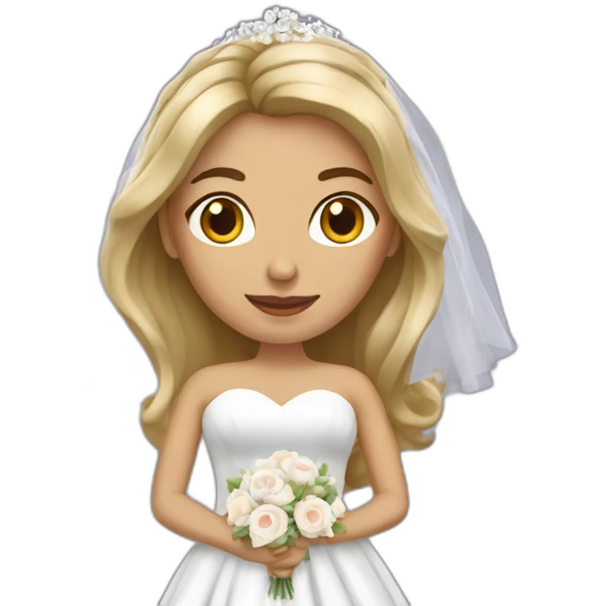 Une femme avec une robe de mariage  emoji