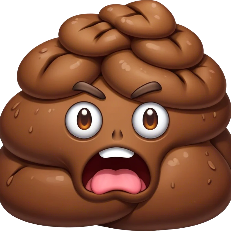 Angry poop emoji