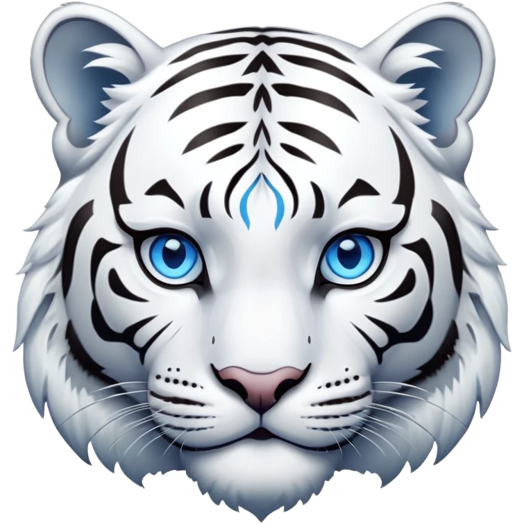 Tigre blanco ojos azules emoji
