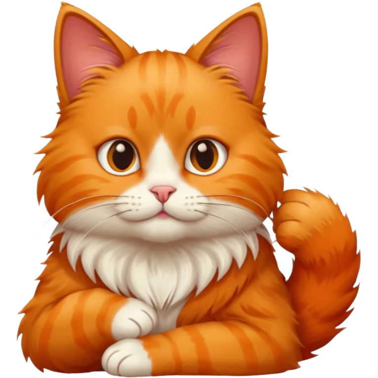 😺cat emoji leaning chin on its paw emoji