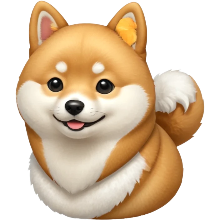 shiba inu side view smiling  emoji