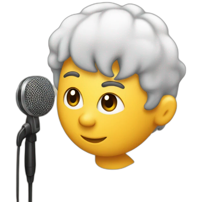 Cantante con micrófono emoji