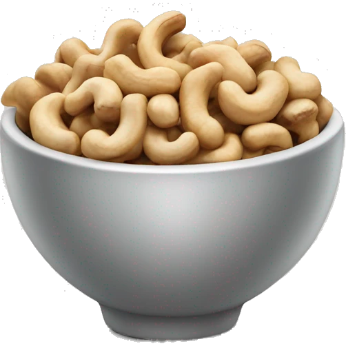 a bowl of cashew nuts emoji