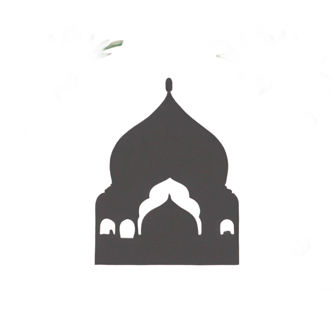 light pink muslim prayer mat with flowers emoji