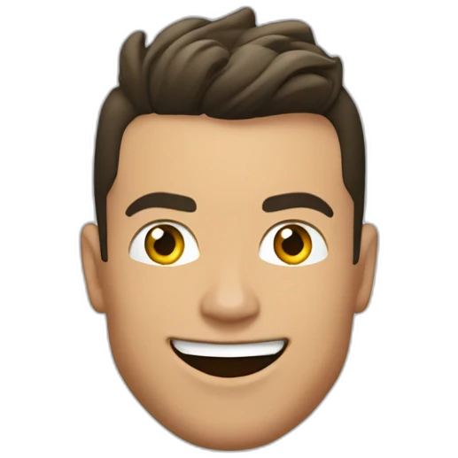 Cristiano ronaldo qui fait sa célébration emoji