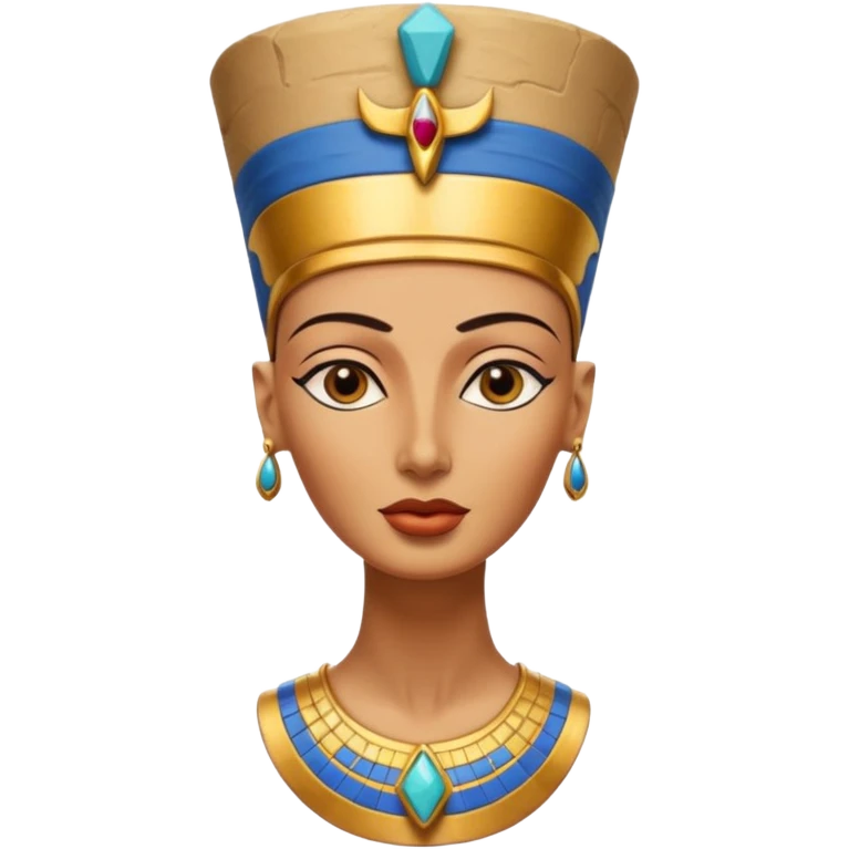 Bust of Nefertiti, no face emoji