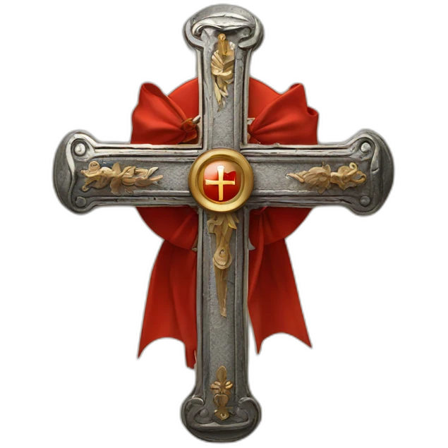 Cross of the Order of the Holy Sepulchre un red with little cross in emoji