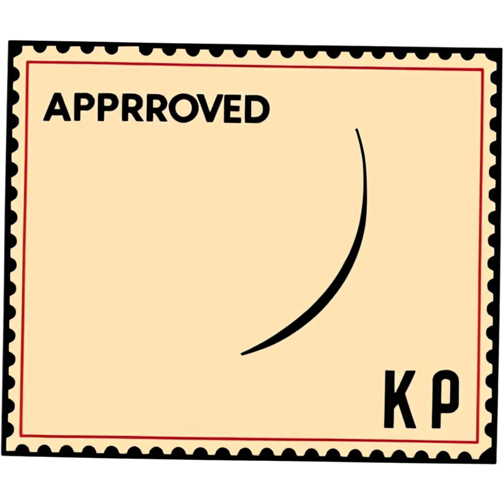 approved stamp emoji
