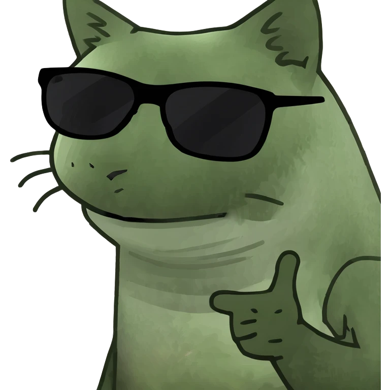 Cat with sunglasses emoji
