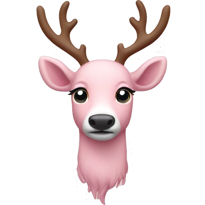 Light pink reindeer  emoji
