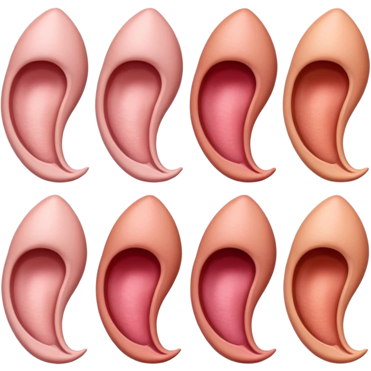 Different color vaginas reproductive organs  emoji