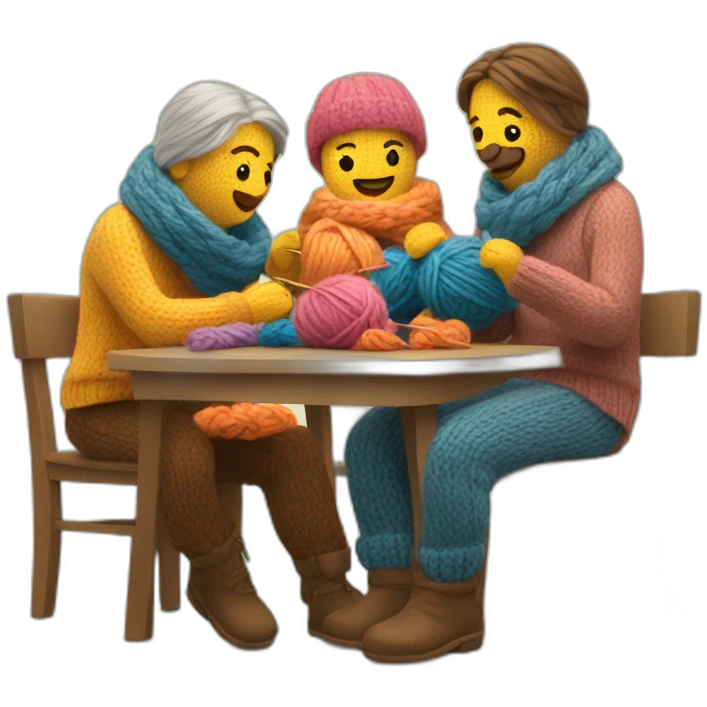 Groupe knitting emoji