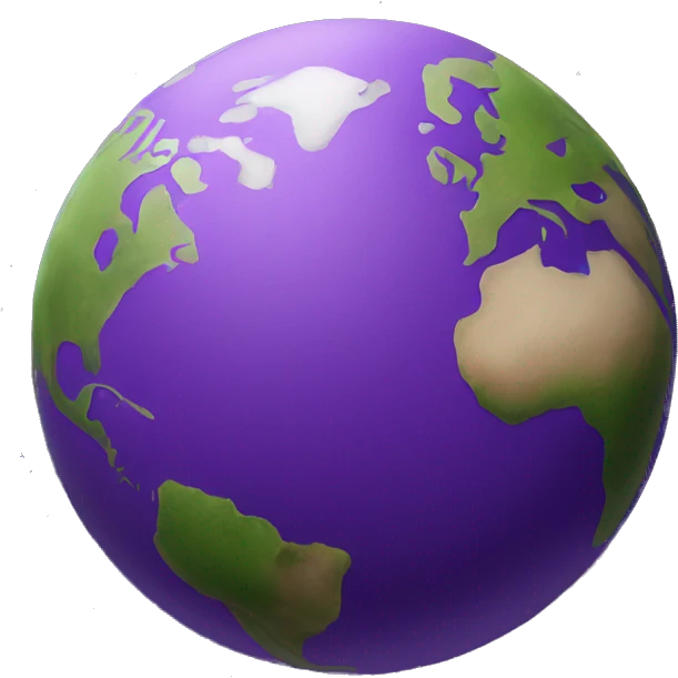 purple usa planet earth emoji