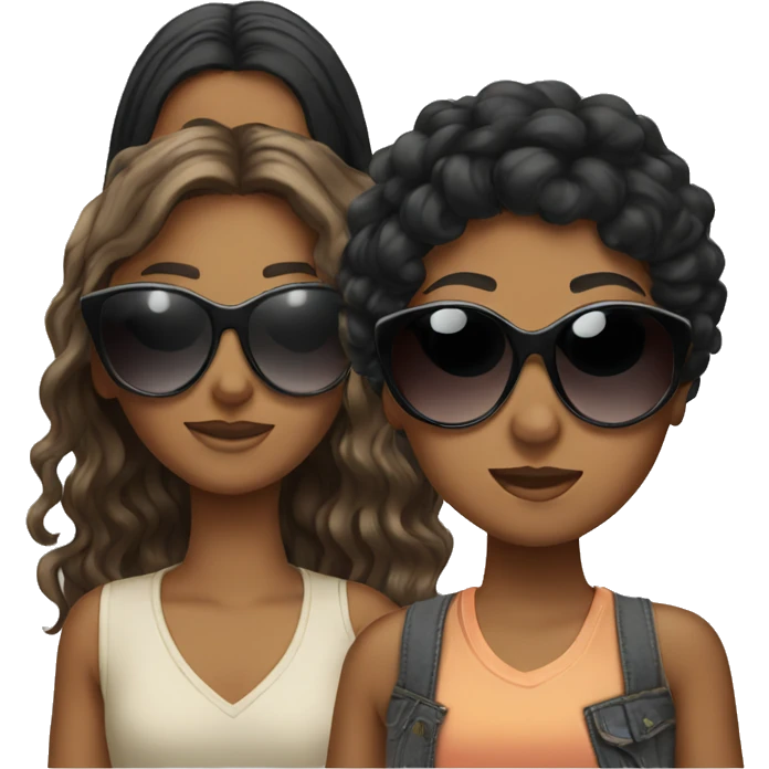 Group of girls wearing sunglasses  emoji