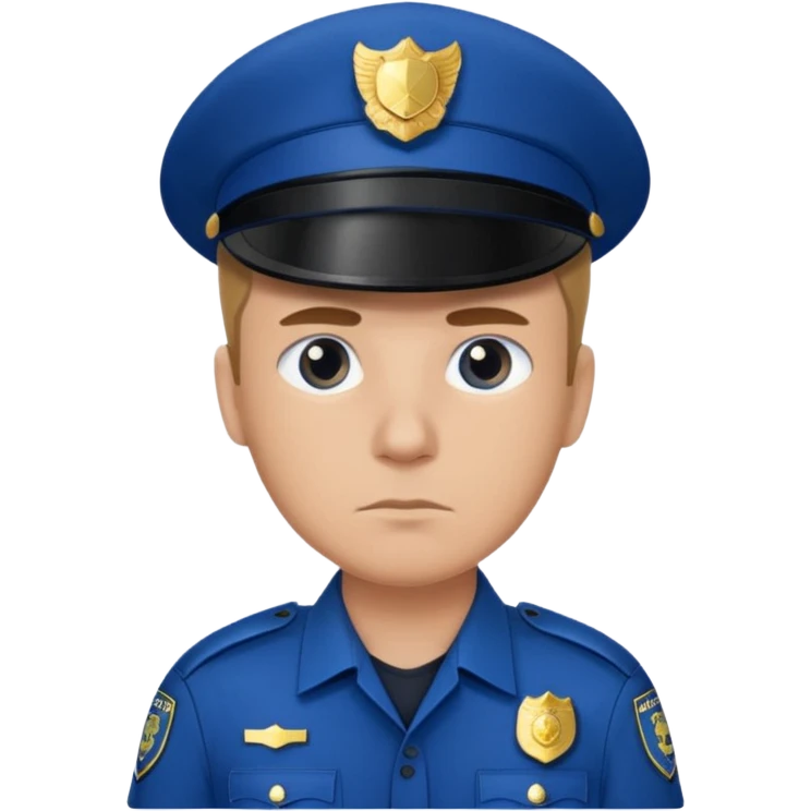 blue uniformed police emoji