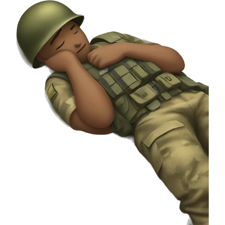 soldier sleeping on a chair emoji
