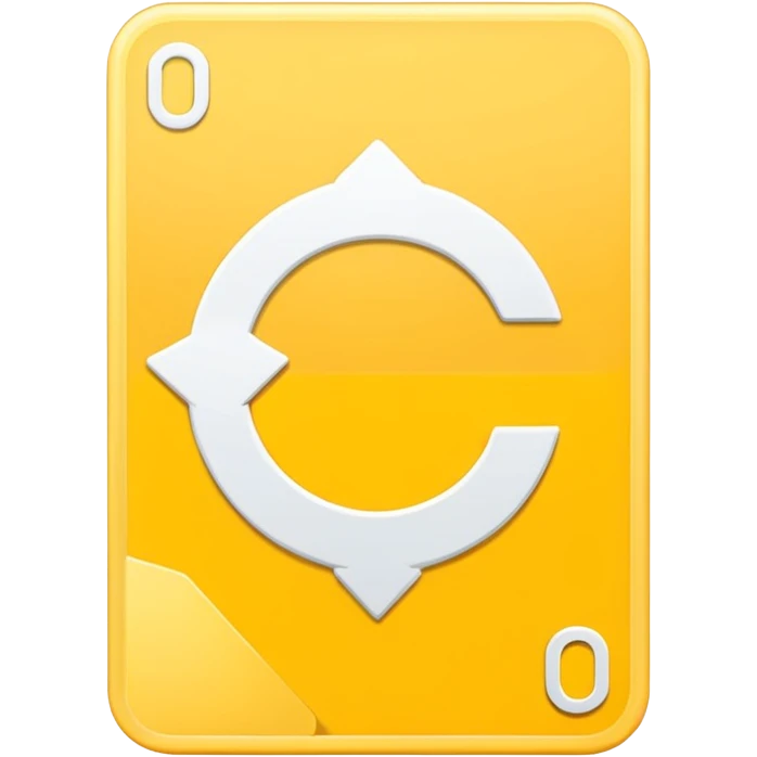 Yellow Uno reverse card emoji emoji