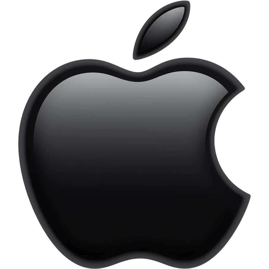 black apple logo emoji