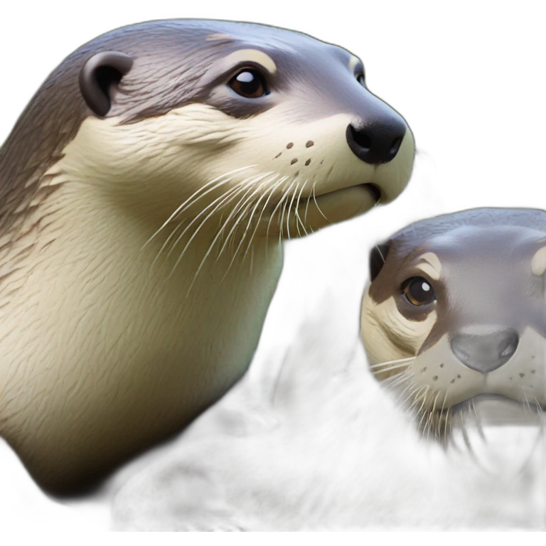 Loutre sur tortue sur cœur emoji