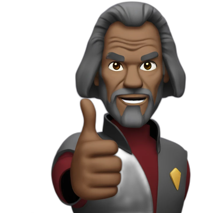 Worf two thumbs up emoji