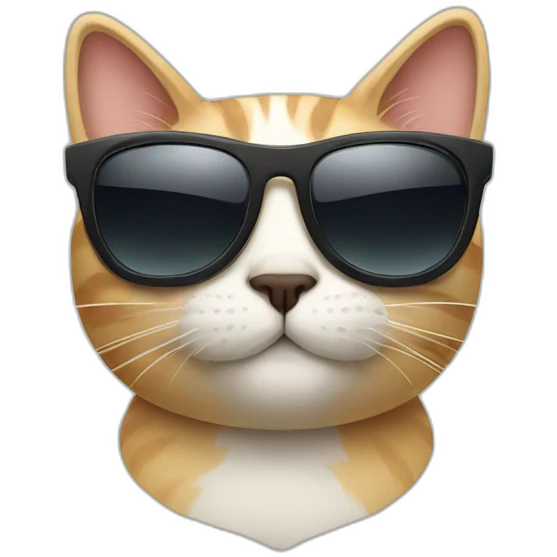 Cat with sunglasses emoji