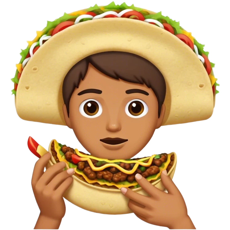 Happy taco emoji