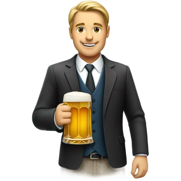 Lawyer drinking beer  emoji