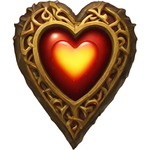 gothic red and gold holy heart emoji