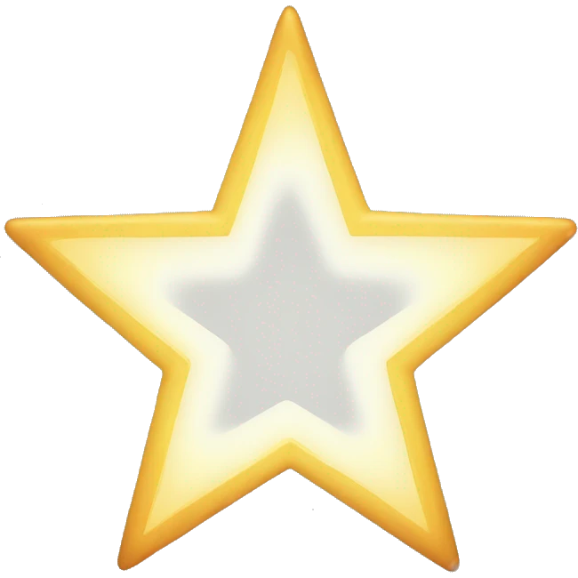 Five-pointed star, where one of them becomes a ray emoji