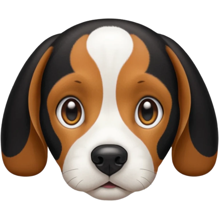 black and white beagle no brown on it emoji