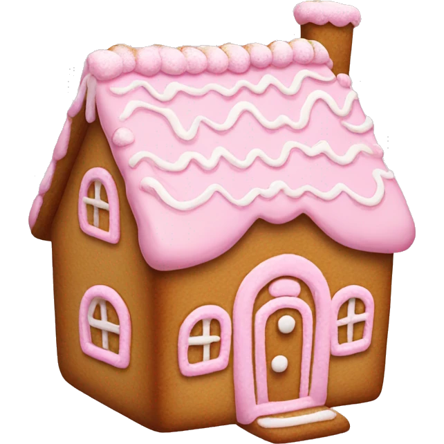 Baby pink gingerbread house emoji