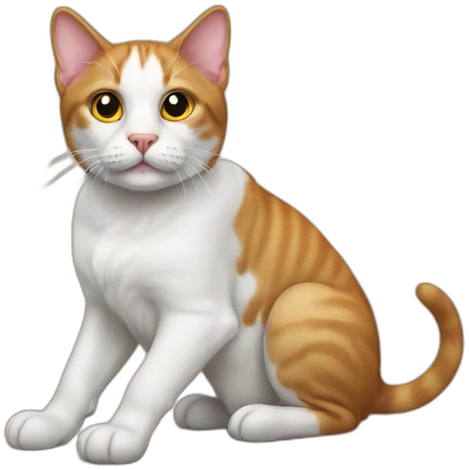 Cat on a dog emoji