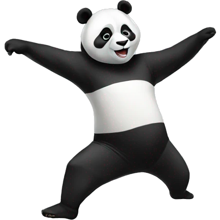 a panda doing gymnastics  emoji