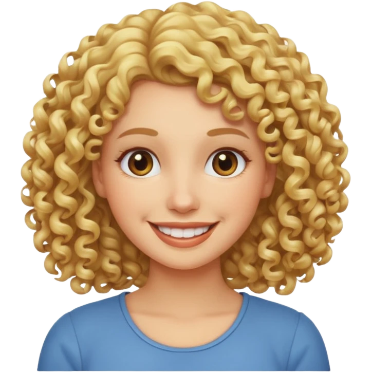 curly blond woman emoji