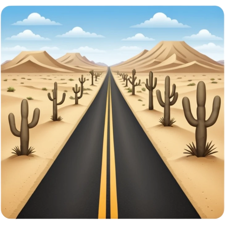 road with desert background emoji